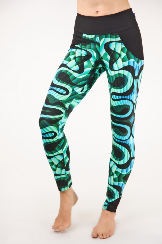 Collant Tindo Vert Graphique