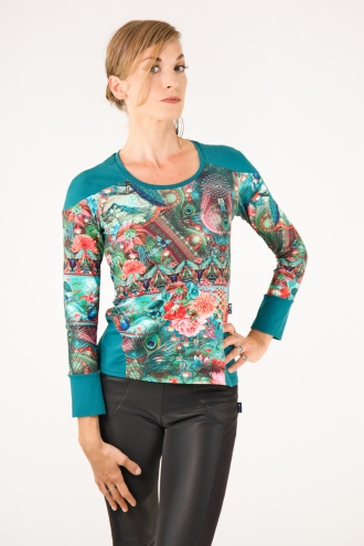 Haut Dotin Bleu Paon