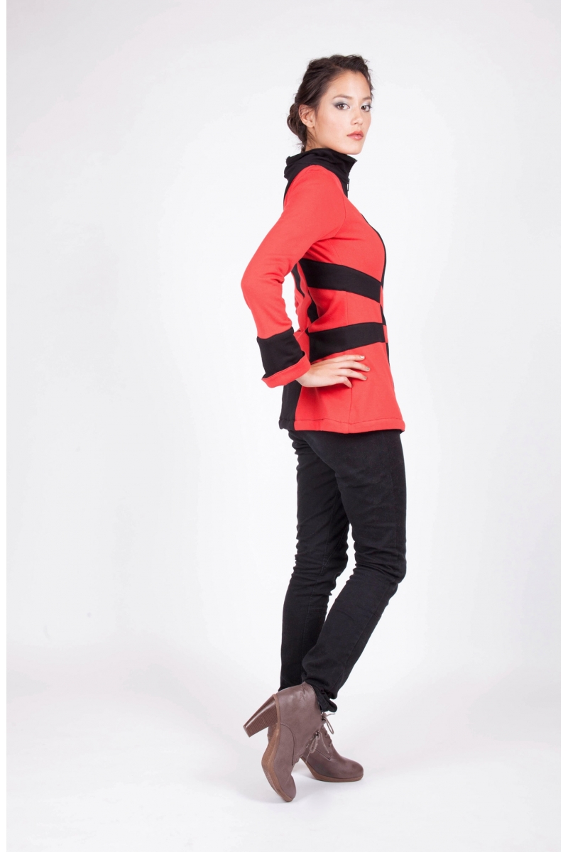 Veste Tiyak kaki recto creatrice de vetement artisanal