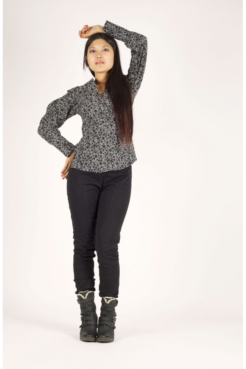 chemise ilemya chilia vêtement de mode pour femme noir recto