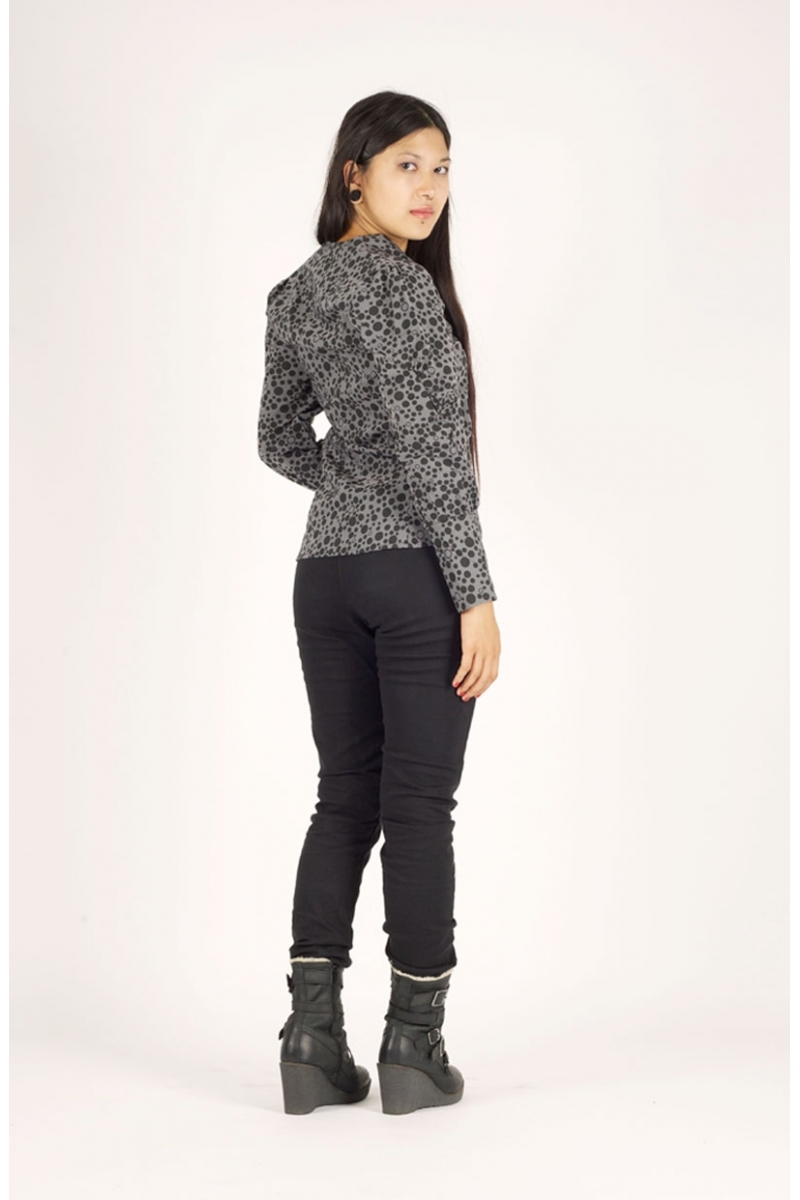 chemise ilemya chilia vêtement de mode pour femme noir recto