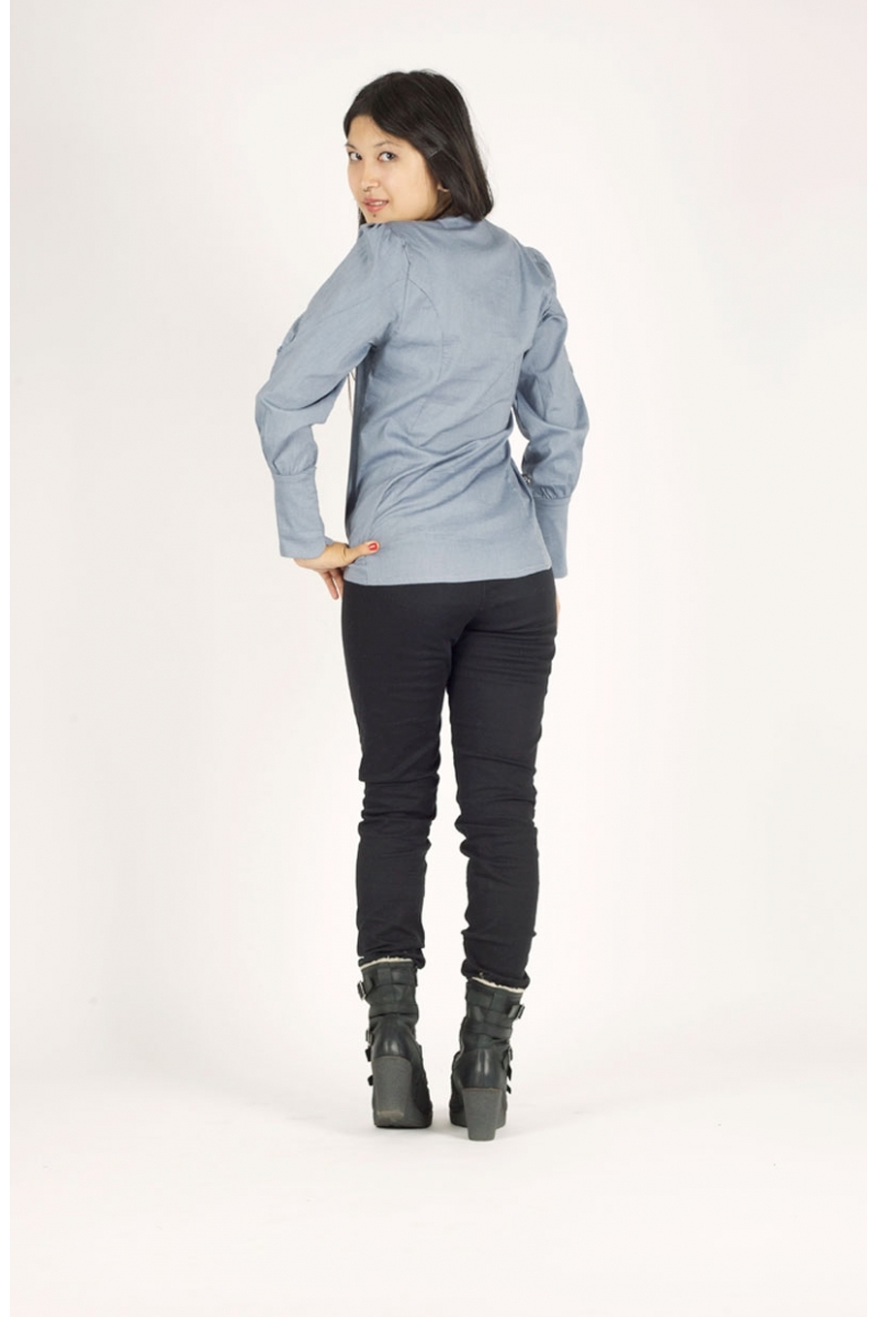 chemise ilemya chilia vêtement de mode pour femme noir recto