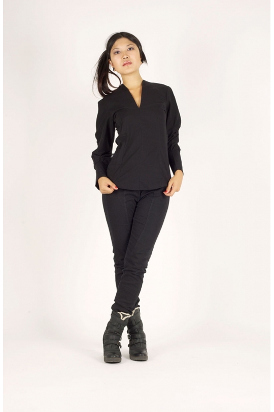 chemise ilemya chilia vêtement de mode pour femme noir recto