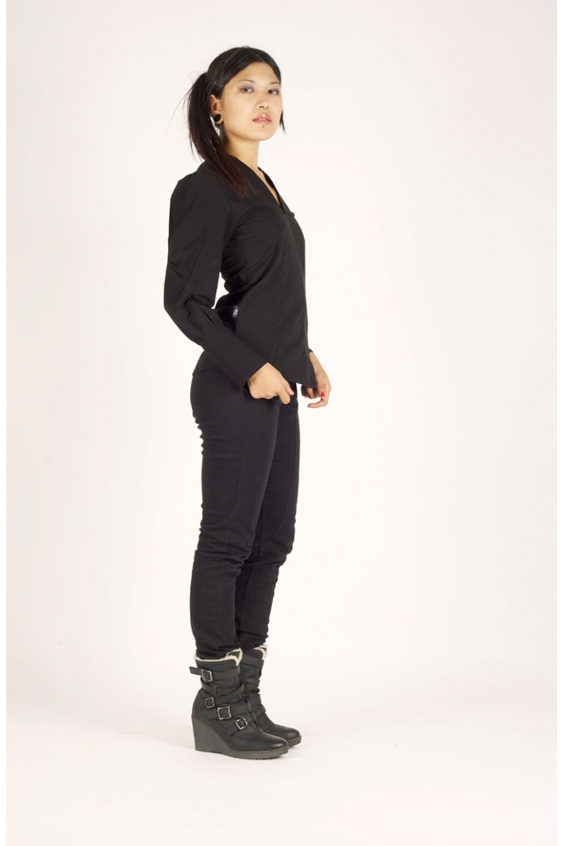 chemise ilemya chilia vêtement de mode pour femme noir cote