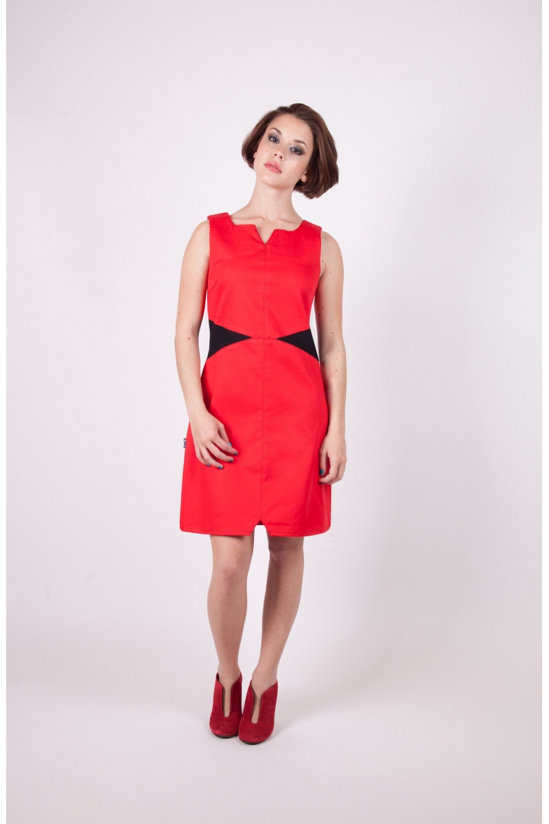 Robe tifia chilia rouge recto agreable a porter vetement createur a prix abordable
