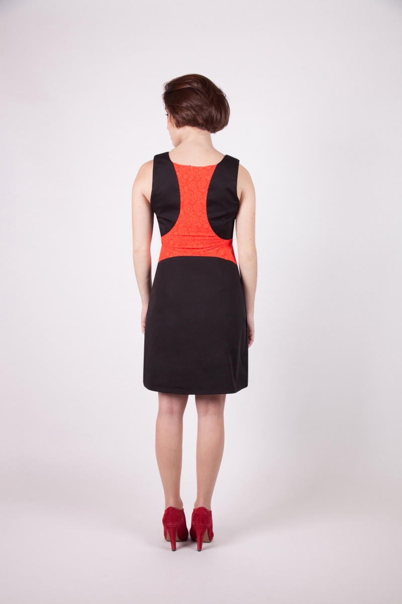 Robe tifia chilia rouge recto agreable a porter vetement createur a prix abordable