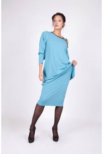 Robe Atayia bleu recto vetement createur a prix abordable