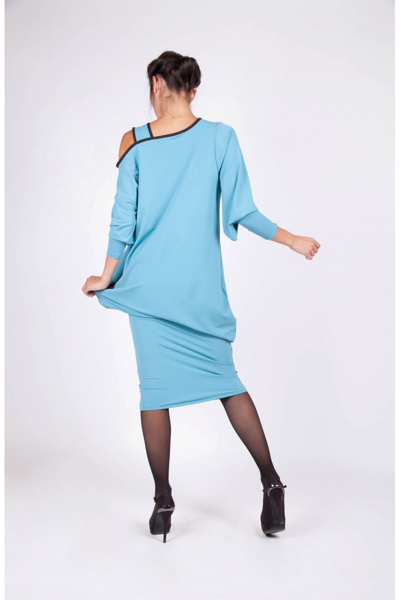 Robe Atayia bleu verso vetement createur a prix abordable