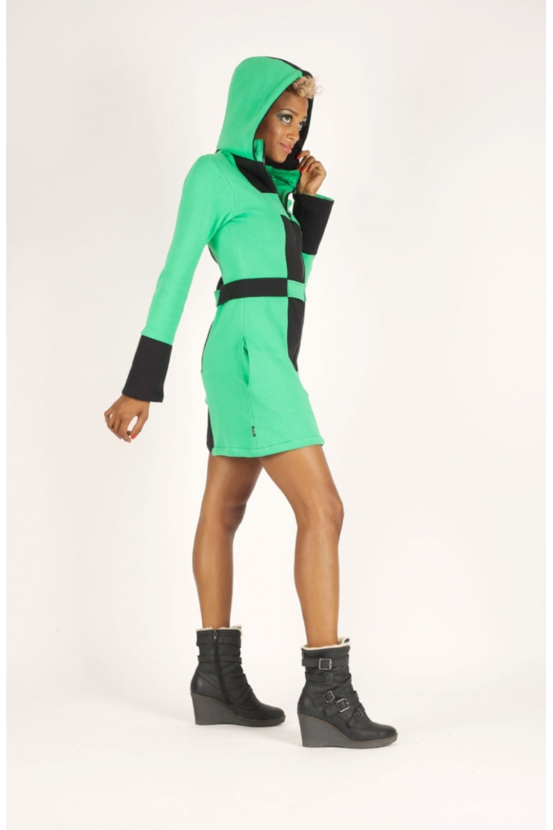 veste yakti chilia création jeune urbaine créateur vert vert recto