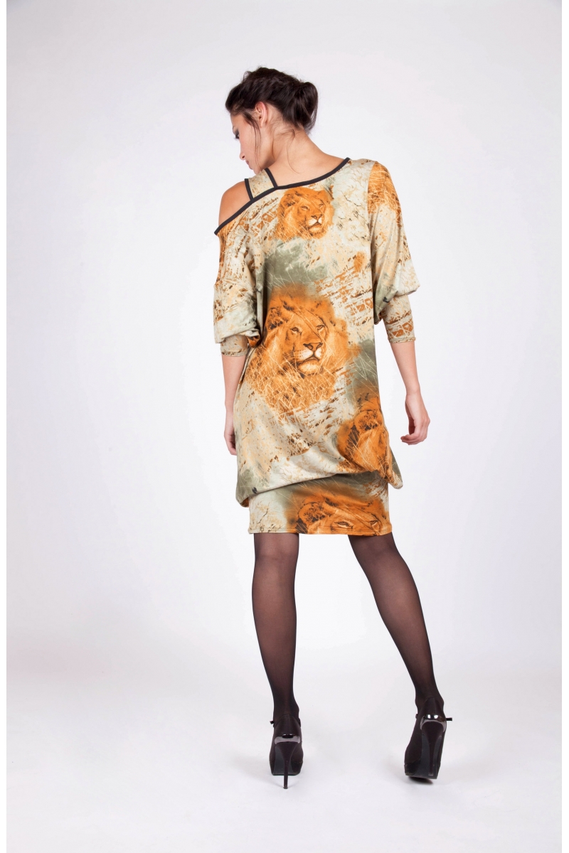Robe Atayia bleu recto vetement createur a prix abordable