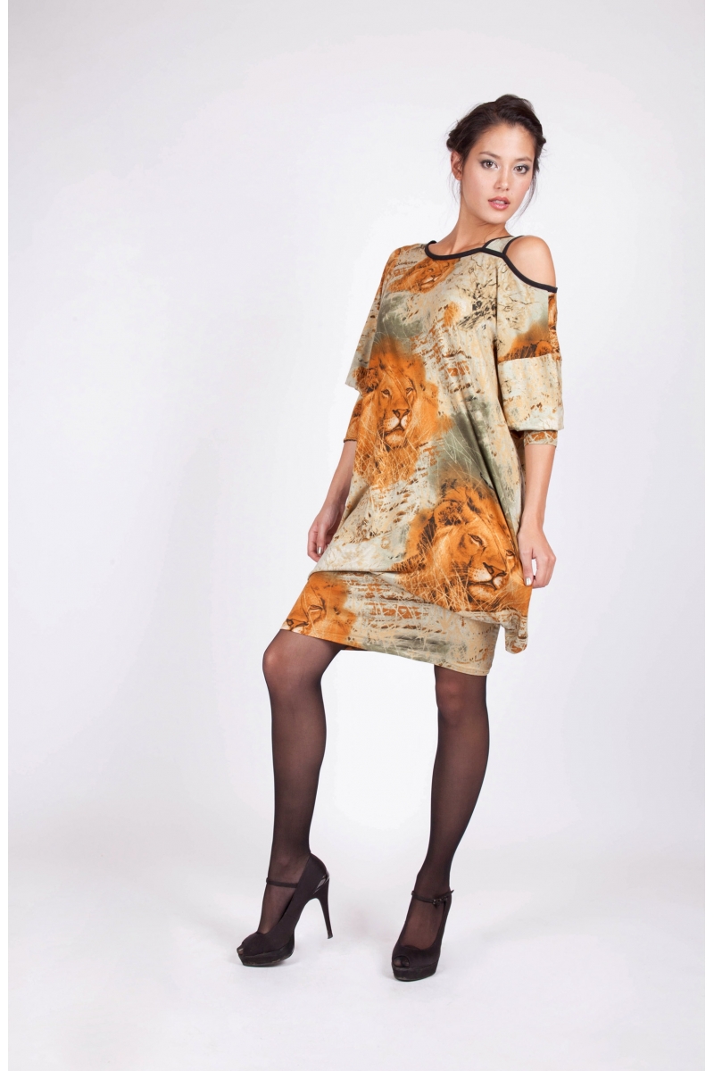 Robe Atayia bleu recto vetement createur a prix abordable