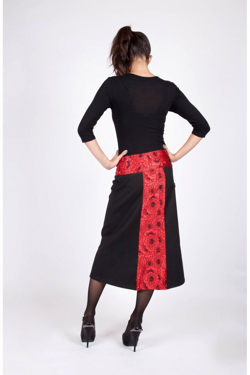 Jupe Heyta bleu recto vêtement originaux colorés coton styliste