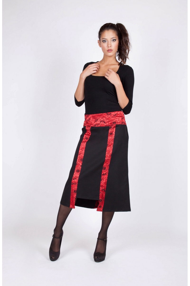 Jupe Heyta bleu recto vêtement originaux colorés coton styliste