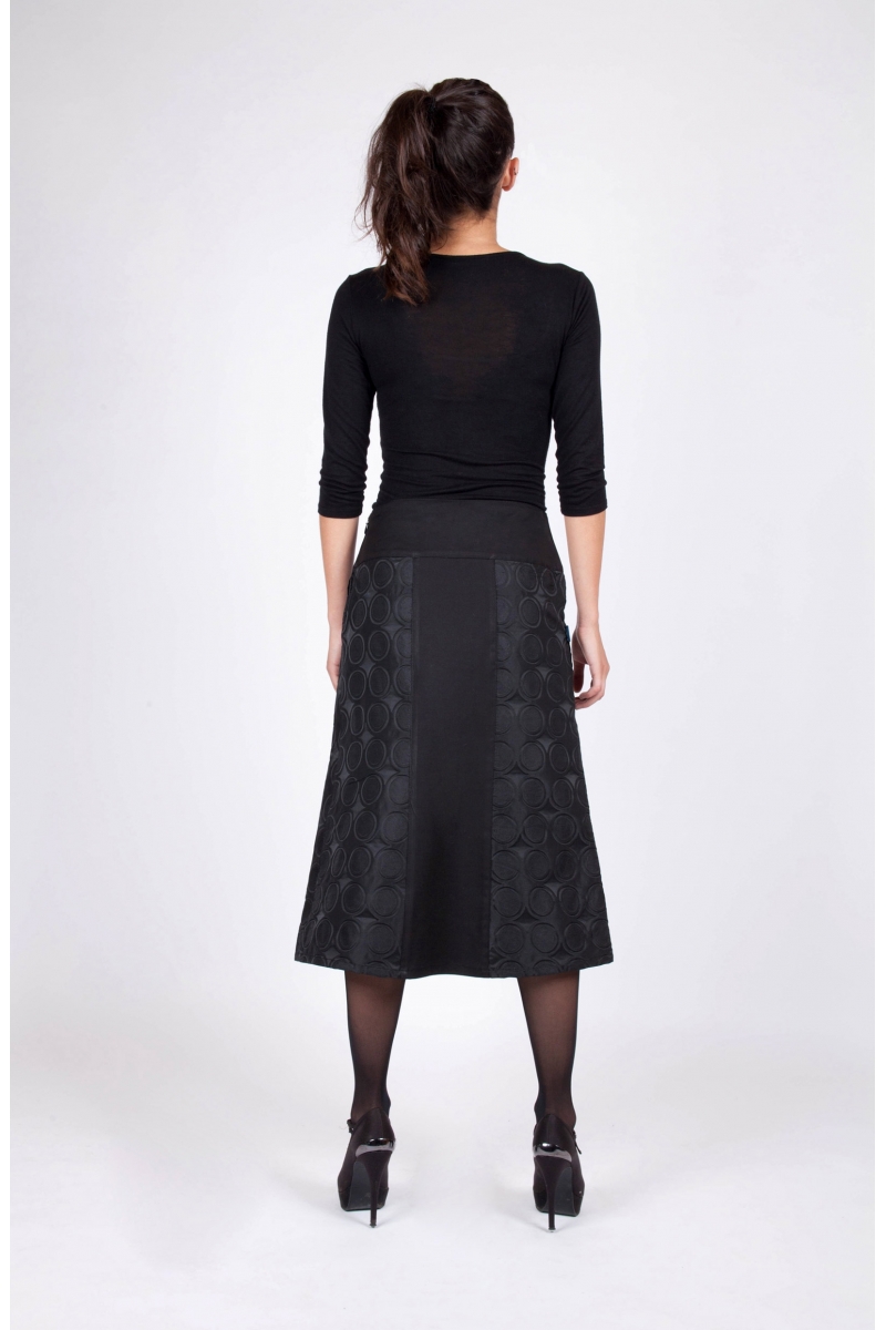 Jupe Heyta bleu recto vêtement originaux colorés coton styliste