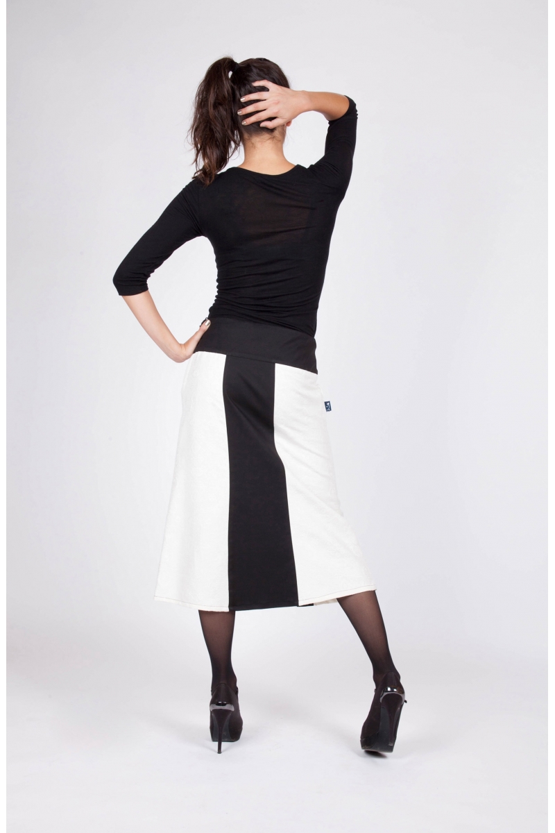 Jupe Heyta bleu recto vêtement originaux colorés coton styliste