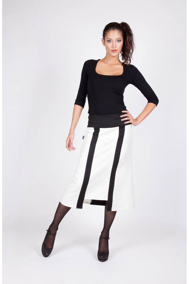 Jupe Heyta bleu recto vêtement originaux colorés coton styliste