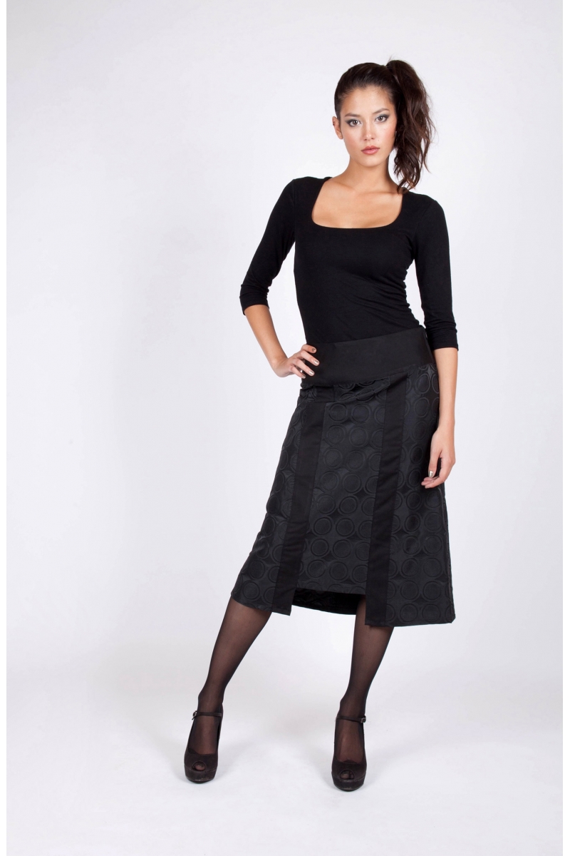 Jupe Heyta bleu recto vêtement originaux colorés coton styliste