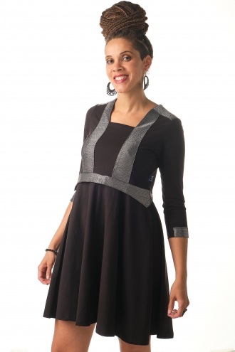 Robe Golnum Noir et Argent