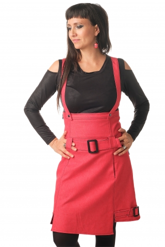 Jupsap en jean rouge