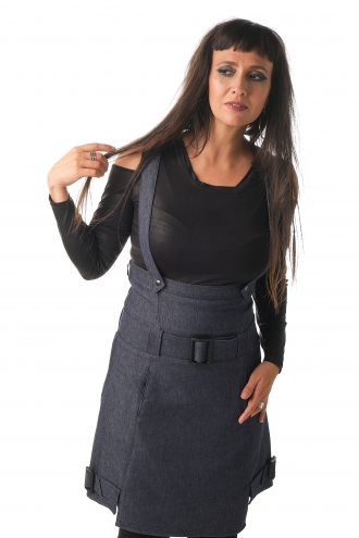 Jupsap en jean bleu marine