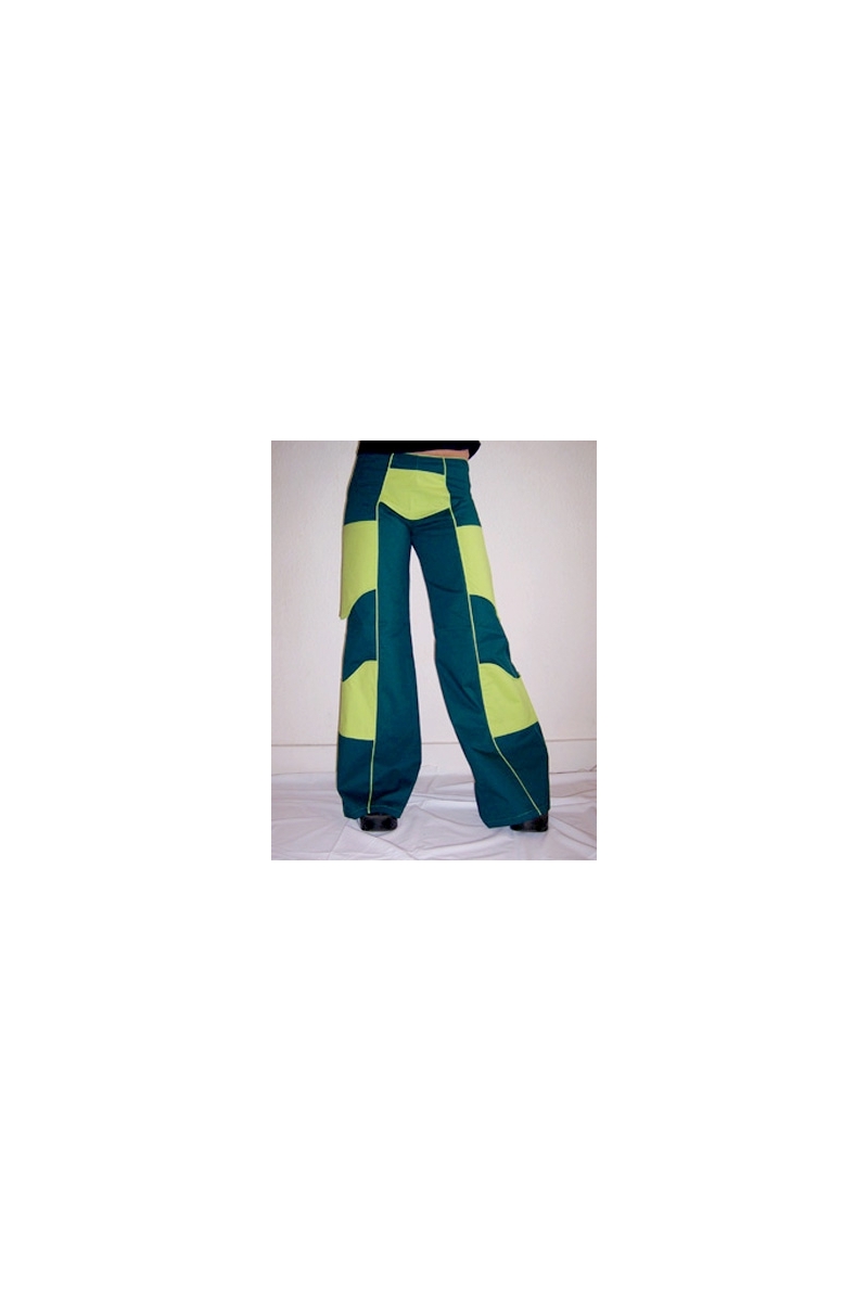 Pantalon rekpopass bleu vert