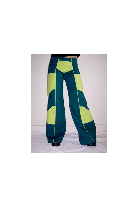 Pantalon rekpopass bleu vert