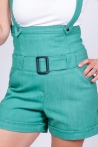 Short Sacholi bleu recto mode féminine urbaine élégant Short Sacholi bleu recto mode féminine urbaine élégant
