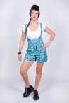 Short Sacholi bleu recto mode féminine urbaine élégant Short Sacholi bleu recto mode féminine urbaine élégant