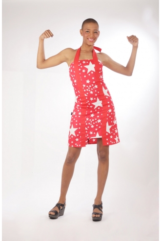 robe toilya chilia rouge etoile creatrice de mode toulouse fabrication en serie limitee