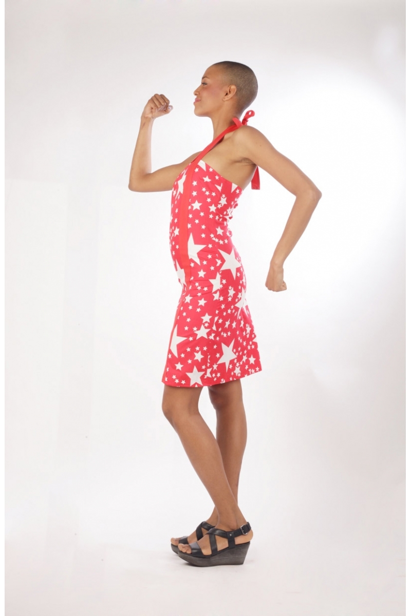 robe toilya chilia rouge etoile creatrice de mode toulouse fabrication en serie limitee