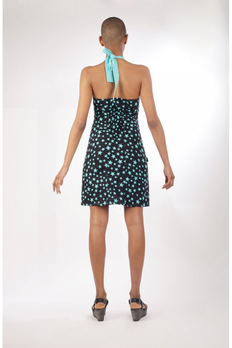 chilia robe toilya étoile bleu marque de vêtement originale et artisanale