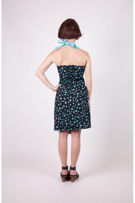 Robe Laytoi etoile bleu verso chilia coton dos nu agreable boutique en ligne artisanal 