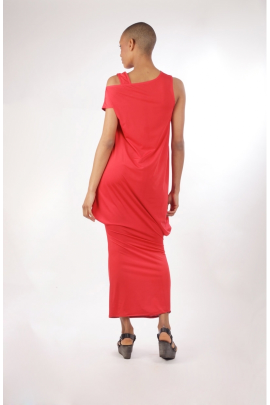 robe atawo chilia en lycra rouge vêtement de créateur original à prix abordable