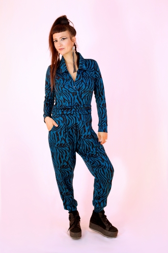 Combinaison Lofly Zebré Bleu