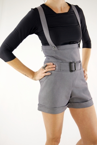 Short Sacholi en Jean Gris