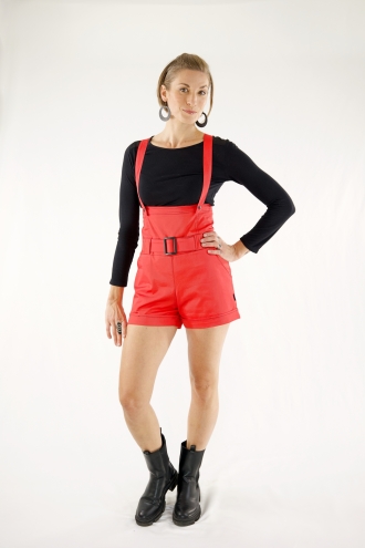 Short Sacholi en coton Rouge